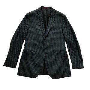 Sartoria Partenopea Napoli Sport Coat Jacket Mens 52 40 Green Blue Two Button